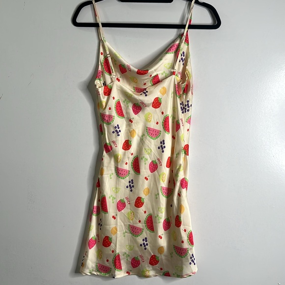PEPPERMAYO MAYO Panama cowl neck Tutti fruitti mini slip dress 2 new doll kill - Picture 6 of 11